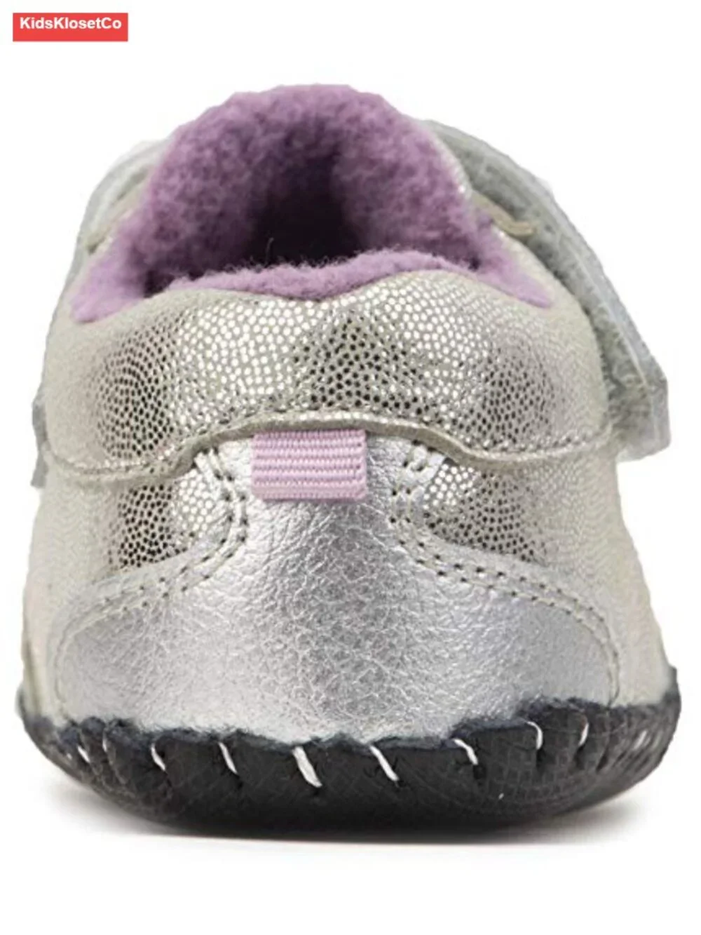 Baby Girls Leather Mary Jane Flats Hook-and-Loop Closure